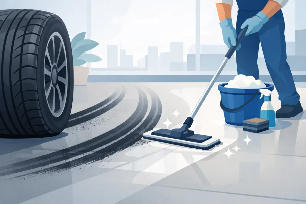 How to Remove Tire Marks From Floors Safely