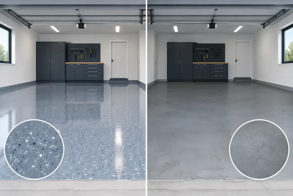 Garage Coating Versus Paint: What Lasts?