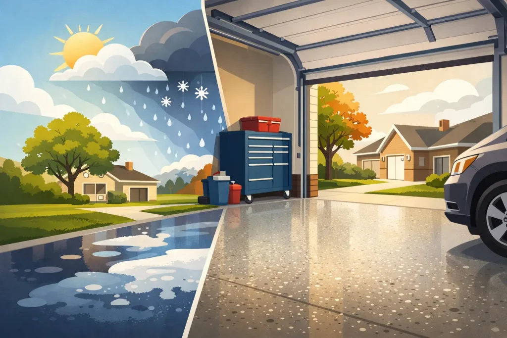 How to Coat a Garage for Indiana Weather